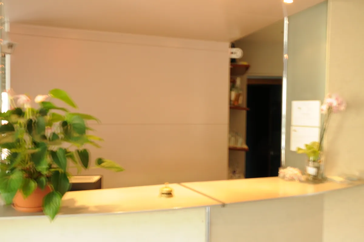 Salone comune dell’hotel con divani e televisione